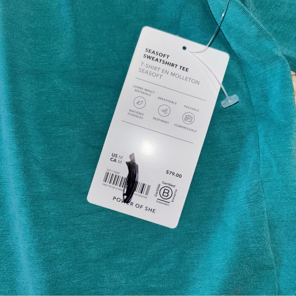 Athleta Seasoft Sweatshirt Tee NWT - Picture 6 of 9
